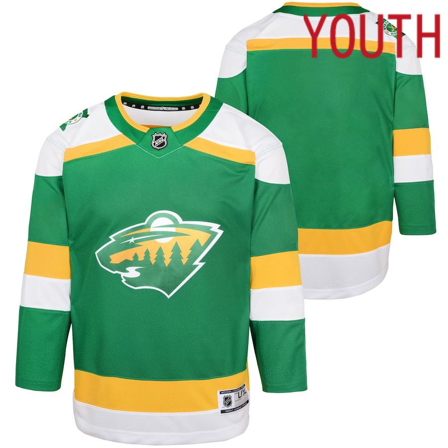 Youth Minnesota Wild Green 2023-24 Alternate Replica NHL Jersey